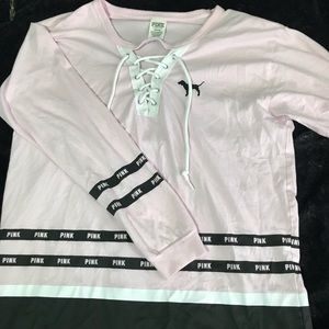 Baby pink PINK long sleeve shirt